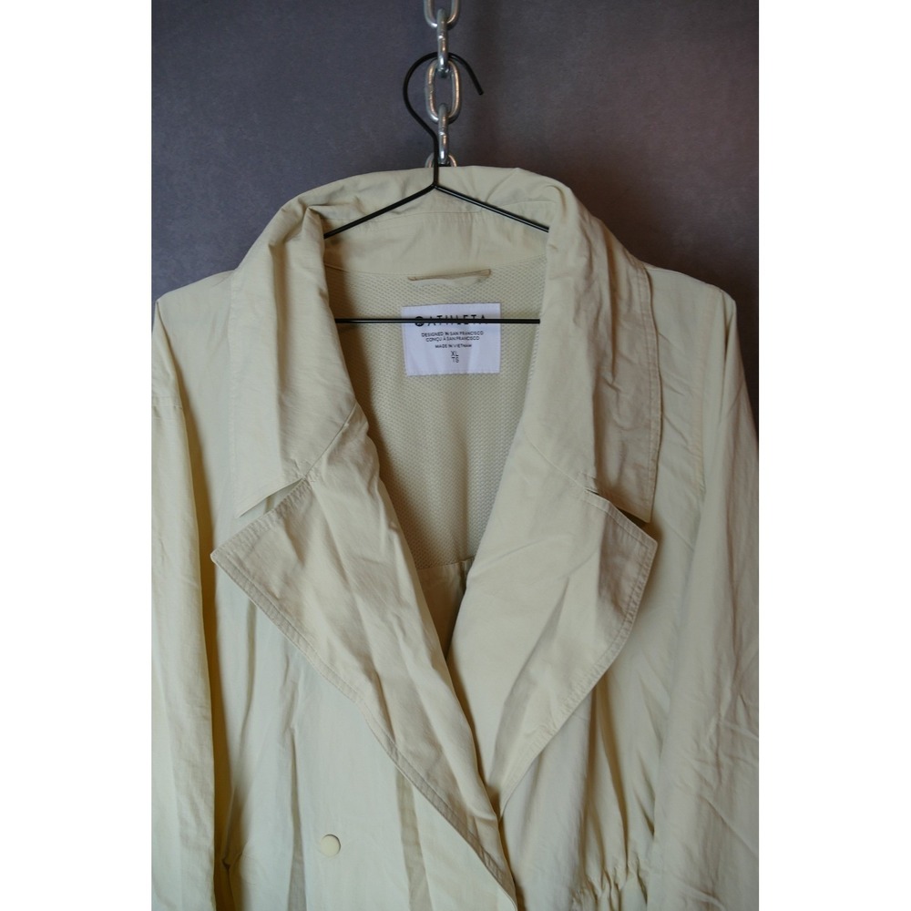 NWT Athleta Luna Cream Off White Trench Coat Womens SIZE XL MSRP $229 - Picture 8 of 13